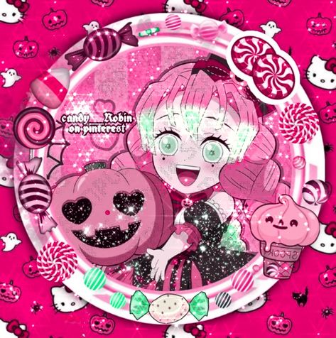 #mitsuriKanroji#mitsuri#kanroji#pink#aesthetic#wallpaper#kny#kimetsuNoYaiba#demonSlayer#banner#halloween#newTheme#brillos#icon Icon Halloween, Halloween Icon, Edit Inspiration, Colored Manga, Live Love Laugh, New Theme, Manga Icons, Live Love, Pink Aesthetic