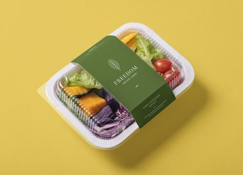 Salad Packaging Ideas, Healthy Branding Design, Lunch Box Packaging Design, Salad Packaging Design, Food To Go Packaging, Fresh Fruit Packaging, Food Box Packaging Design, Healthy Food Logo Design, Healthy Food Packaging Design