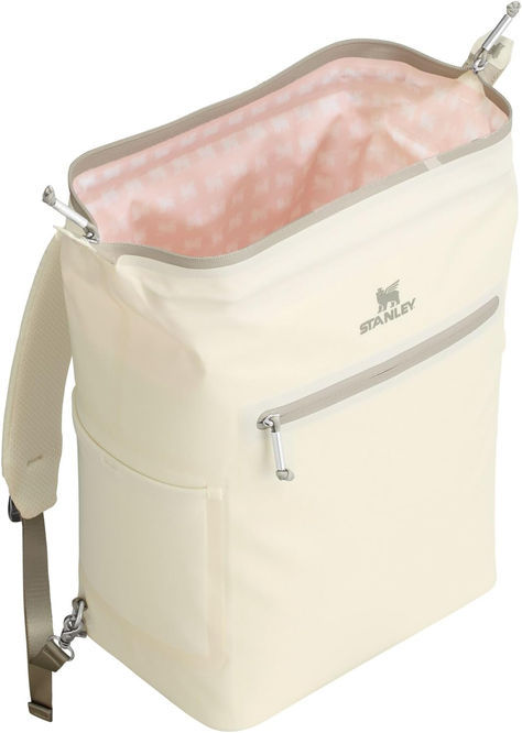 Stanley All Day Madeleine Midi Backpack Soft Cooler, a 20-can insulated cooler bag that keeps items chilled for 24 hours. Perfect for travel, picnics, beach trips, and outdoor adventures. Lightweight and stylish. Back to school, cream, Prime Day Stanley Cooler, Beach Cooler, Cooler Backpack, Backpack Cooler, Robotic Pool Cleaner, Camping Beach, Stylish Backpack, Soft Cooler, Amazon Buy