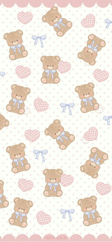 Pink Wallpaper Kawaii, Ombre Wallpaper Iphone, Teddy Bear Wallpaper, Bow Wallpaper, Iphone Wallpaper Kawaii, Wallpaper Iphone Neon, Iphone Homescreen Wallpaper, Sanrio Wallpaper, Hippie Wallpaper