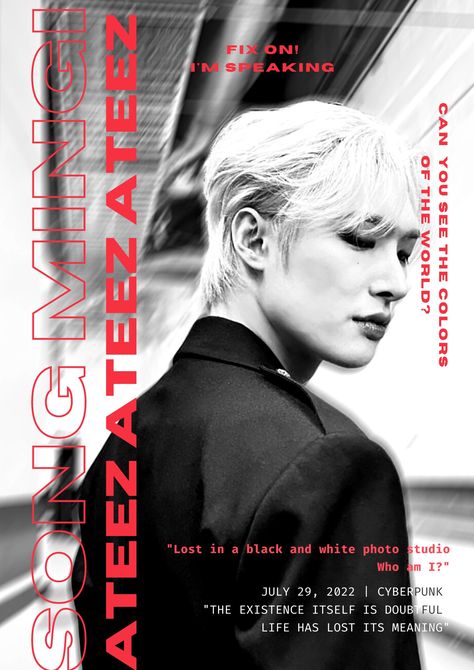 #ATEEZ #Mingi #kpop #Atiny #edit #cyberpunk #ATEEZtheworld #wallpaper #poster #red #white #black #SongMingi #FixOn #애이티즈 #애이티니 #민기

Song Mingi ATEEZ Mingi Ateez Posters, Ateez Mingi Poster, Mingi Ateez Cyberpunk, Ateez Poster Black And White, Ateez Poster Aesthetic, Ateez Poster Prints, Ateez Graphic Design, Ateez Cyberpunk, Mingi Edit