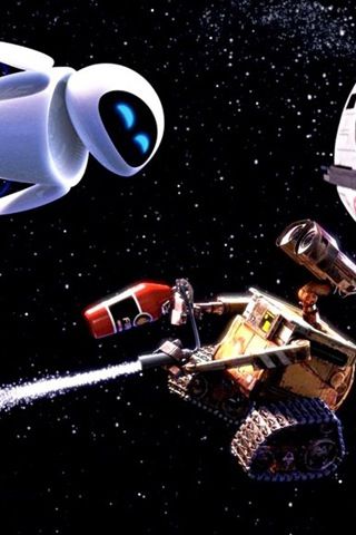 Wall-e and Eva in space together Walle Y Eva, Walle And Eva, Wall E Movie, Eve Wall E, Wall E Eve, Space Movies, Iconic Duo, Disney Pixar Movies, Disney Wall