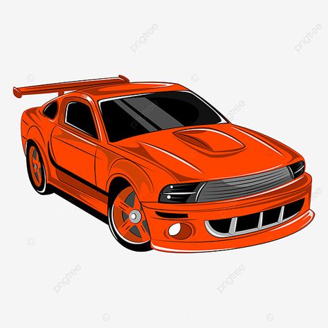 Car Vector, Chongqing, Race Car, Orange, Pink