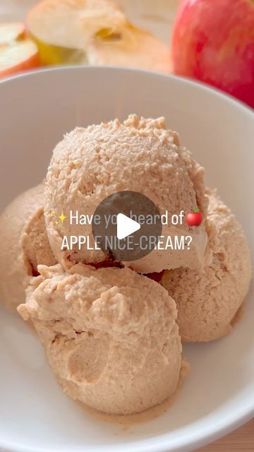 Levi Jensen on Instagram: "✨🍎APPLE NICE-CREAM ⭐️Here’s how you can make it: 3 small apples, sliced 1 can coconut cream 2 tsp apple pie spice 1/4 raw honey or maple syrup Blend all your ingredients together, freeze in an ice tray then blend again. Top with a sprinkle of coconut palm sugar or crushed graham cracker (optional). #apple #icecream #appleicecream #nicecream #applelover #easyrecipes #healthyicecream" Cleanish Eating, Ice Cream Video, Apple Ice Cream, Frozen Deserts, Ice Cream Videos, Ice Crea, Coconut Palm Sugar, Apple Pie Spice, Homemade Ice Cream Recipes