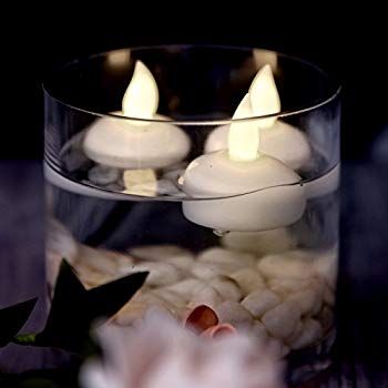 Flameless Candles Wedding Centerpieces, Floating Candle Decorations, Flameless Candles Wedding, Tea Light Candles Wedding, Wedding Reception Candles, Candles For Wedding, Floating Led Candles, Flameless Tea Lights, Candle Images