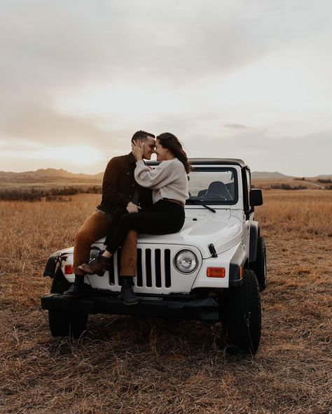 wedding photographer on Instagram: “a little jeep photo is good for the soul. ——— Swipe to see before!!! @mikaela.garrison @caleb_garrison love y’all 5ever!!!!!” Jeep Couple Pictures, Jeep Couple, Couples Pics, Jeep Photos, Good For The Soul, Cute Couple Pictures, Couple Pictures, The Soul, Instagram A