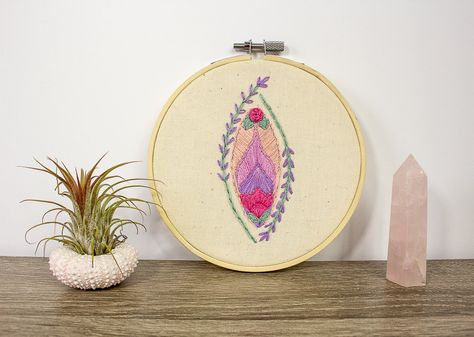 Gift For Midwife, Doula Gifts, Midwife Gift, Positive Gift, Feminist Gift, Gift Flower, Body Positive, Embroidery Hoop, Flower Gift