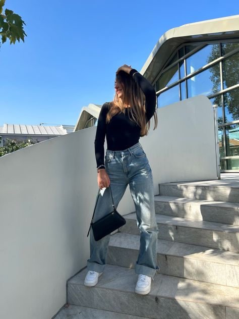 idee outfit scuola Outfit Sabato Sera, Outfit Primavera, Outfit Chic, Cute Lazy Day Outfits, Lazy Day Outfits, Outfits Ideas, School Outfits, Jean Outfits, Casual Chic