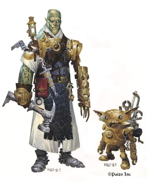 You can read the background story for the new Pathfinder RPG Inventor Iconic character in "Meet the Iconics: Droven." Brilliantly written… Wayne Reynolds, Background Story, Pathfinder Rpg, Dungeons And Dragons Homebrew, Character Creation, Dnd Characters, Iconic Characters, Creature Art, Fantasy Character Design