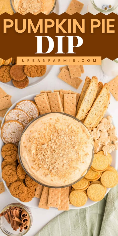 This creamy, no-bake pumpkin pie dip comes together in just 10 minutes! It’s the perfect, easy fall dessert, and your guests will devour it. Trust me – it’s a hit! Pie Crust Dip, Easy Pumpkin Pie Dip, Pumpkin Pie Tacos, Thanksgiving Dessert Dips, No Bake Dips, Easy Desserts For Thanksgiving, Thanksgiving Dips, Pumpkin Fluff Dip, Fluff Dip