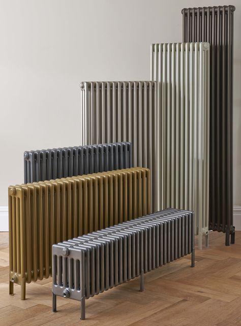 Ancona Multi-Column Radiator - Heating Distributors Radiator Living Room, Radiator Aesthetic, Column Radiator Kitchen, Tall Radiator, Coloured Radiators, Period Radiators, Vertical Column Radiator, Decorative Radiators, Heating Radiator