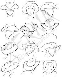 Cowboy Hut Cowboy Hat Drawing, Drawing Hats, Cowboy Draw, Hat Drawing, 얼굴 그리기, Śliczne Tatuaże, Cowboy Art, Poses References, Art Poses