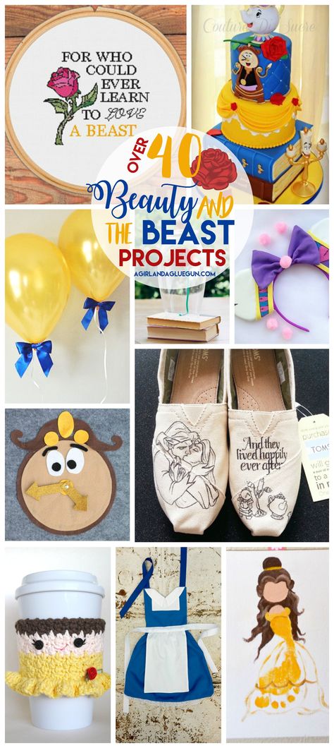 I am so excited for the new Disney movie Beauty and the Beast to come out! I keep seeing so many fun diy and crafts that are popping up in my pinterest feed! (you can even go here and enter to win movie tickets to watch it!) Anyways…I just wanted to share some fun diys and … Beauty And The Beast Crafts, Disney Diy Crafts, New Disney Movies, Disney Cute, The Beauty And The Beast, Beauty And The Beast Party, Pinterest Feed, Film Disney, Movie Tickets