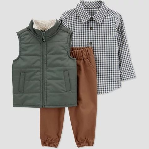 Baby Boy Fall Outfits, Trendy Baby Boy Clothes, Boys Fall Outfits, Fall Baby Clothes, Boys Vest, Baby Top, Carters Baby Boys, Baby Vest, Stylish Boys