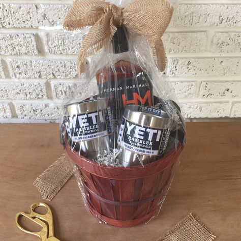 image1 Yeti Gift Basket, Christmas Party Gift Ideas, Client Gifts Christmas, Guest Amenities, Party Gift Ideas, Employee Christmas Gifts, Corporate Christmas Parties, Team Ideas, Auction Baskets