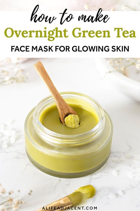 Wake up to glowing skin with this DIY green tea overnight face mask! Inspired by Korean beauty, this homemade recipe helps to brighten your skin overnight. Diy Overnight Face Mask, Diy Green Tea, Tea Face Mask, Face Mask For Glowing Skin, Mask For Glowing Skin, Green Tea Face Mask, Overnight Face Mask, Green Tea Face, Skin Care Routine For 20s