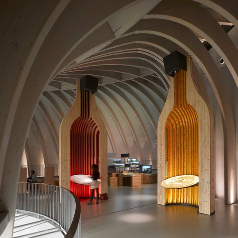 La Cité du Vin in Bordeaux Celebrates the Art, Culture and Commerce of Wine Wine Shop Interior, Wine Stand, Company Identity, The Playlist, Wine House, Wine Display, Wine Store, Communication Art, Wine Theme