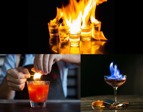 Check out this amazing list of drinks that you can set on fire for a spectacular fire show to entertain your guests! Dr Pepper Drink, Flaming Cocktails, Coffee Cocktail Recipes, Flaming Dr Pepper, Flaming Drinks, Marshmallow Drink, Espresso Martini Ingredients, Cocktail Drink Recipes, Light Drinks