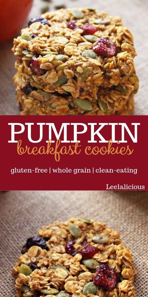 Breakfast Cookies Gluten Free, Ella Vegan, Pumpkin Breakfast Cookies, Pumpkin Breakfast, Breakfast Cookies Healthy, Popcorn Balls, Pizza Cake, Recipes Paleo, Popular Food