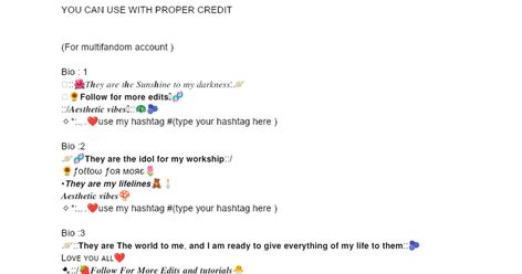 Multifandom + Fanpage Bio formats by @Hitixfilter Bio Ideas For Fanpage, Caption Layouts For Fanpages, Bio For Instagram Fan Page, Fanpage Caption Ideas, Bio For Fanpage Instagram, Fanpage Bio Ideas Instagram, Fan Page Bio Ideas, Facebook Bio Ideas For Couple, Caption For Fanpage Edits
