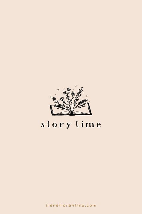 #affiliate Book Logo, Premade Logo Design, Story Time Logo Stamp, Book Flower Clipart, Rustic Hand Drawn Branding, Floral Brand for Blog - Etsy | Book logo, Graphic design books, Premade logo design Story Time Aesthetic, Book Logo Design Ideas Graphics, Book Club Logo Design, Book Logo Design Ideas, Time Logo Design, Flat Florals, Hand Drawn Branding, Hand Drawn Aesthetic, Monoline Art