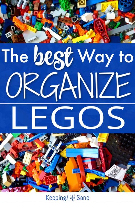 You are going to LOVE this way of organizing LEGOS!  It's so easy and now you can find the piece you're looking for. Organizing Legos, Lego Organizing, Organize Legos, Lego Maze, Kids Desk Organization, Fun Lego Ideas, Lego Play, Lego Bedroom, Lego Organization