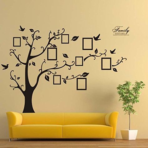 Family Tree Decal, Family Tree Wall Sticker, Family Tree Photo Frame, Vinyl Photo, Family Tree Photo, Tree Mural, Diy Photo Frames, Family Tree Wall Decal, Photo Wall Gallery