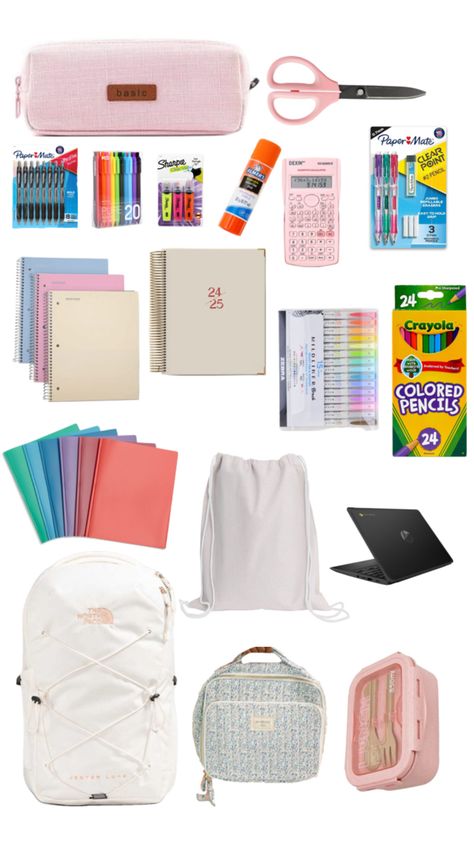 Tips For 6th Grade, Back To School Ideas, School Backpack Essentials, College Student Hacks, School Must Haves, Preppy Inspiration, My Backpack, School Bag Essentials, Backpack Essentials