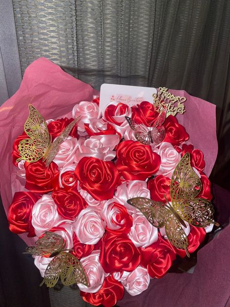 Forever Roses Bouquet, Eternal Roses Bouquet, Enternal Flowers, Ribbon Rose Bouquets, Roses Bouquet Gift, Ribbon Flowers Bouquet, Forever Roses, Ribbon Flowers Diy, Eternal Roses