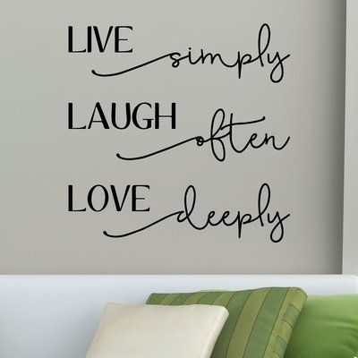 Wall Writing Decor Quotes, Live Love Laugh Quotes, Live Laugh Love Home Decor, Palmistry Reading, Wall Quotes Bedroom, Peace Pole, Wall Phrases, Rv Makeover, Positive Encouragement