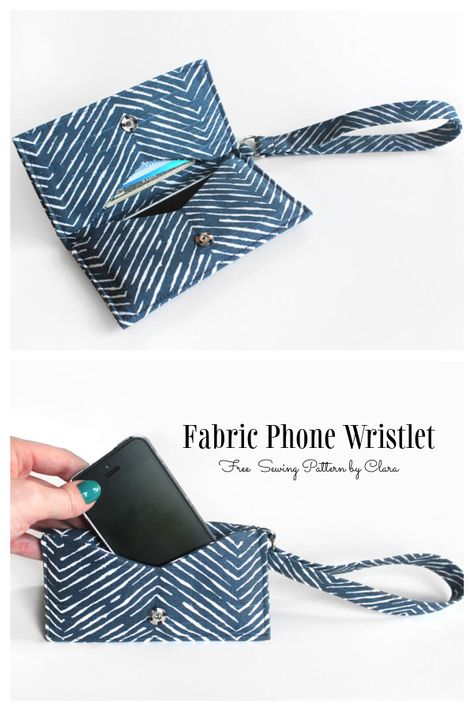 Diy Wallet Phone Case, Wallet Pattern Free, Fabric Art Diy, Wristlet Patterns, Sewing Tutorials Bags, Wallet Sewing Pattern, Sewing Case, Diy Wallet, Fabric Sewing Patterns