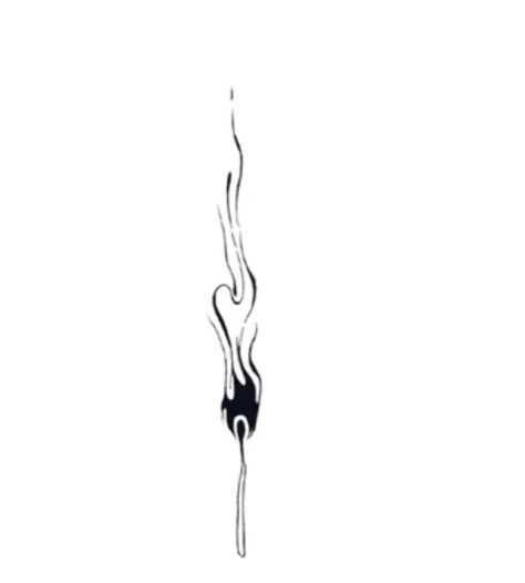 Long Slim Tattoo, Play With Fire Tattoo, Playing With Fire Tattoo, Fire Spine Tattoo, Blackpink Tattoo Ideas, Fire Line Tattoo, Blackpink Tattoo, Walking Through Fire Tattoo, Witches Dancing Around Fire Tattoo