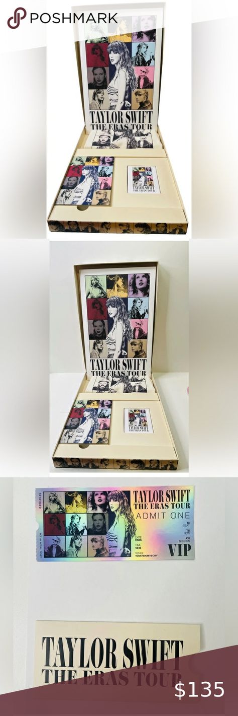 Taylor Swift Eras Tour Official VIP Package Merch Box - 2023 BRAND NEW Eras Tour Vip Package, Taylor Swift Vip Package, Taylor Swift Collection, Limited Edition Packaging, Taylor Swift Eras Tour, Taylor Swift Eras, Music History, Eras Tour, All Pictures