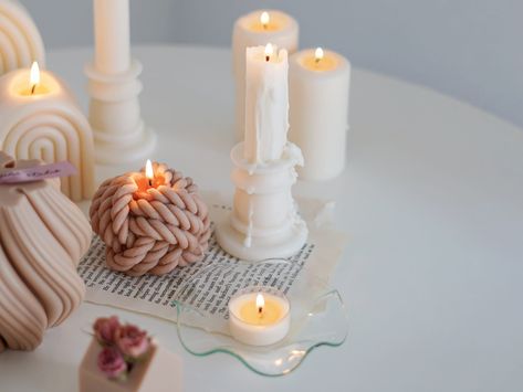 Excited to share the latest addition to my #etsy shop: Yarn Candle - Soy Wax Candle, Home Decor, Dreamy Aesthetic French Style Vibe Mood, My Safe Space Room Desk Decor, Housewarming Cute Gift https://etsy.me/3WCQ6WT #white #entryway #housewarming #christmas #soy #beige Cozy Aesthetic Home, Yarn Candle, Candle Cozy, Tulip Candle, Classic Taper, Aesthetic Home Decor, Cotton Blossom, Cozy Aesthetic, Aesthetic Home