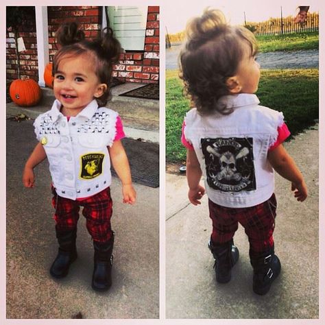 Punk Rock Halloween Baby Punk Rock Baby, Frankenstein Costume, Rockabilly Baby, Baby Momma, Rock Baby, Halloween Baby, Kids Styles, Punk Rock Fashion, Biker Chick