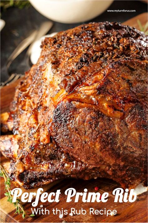 Easy Prime Rib Recipe, Prime Rib Rub Recipe, Easy Prime Rib, Rib Seasoning, Prime Rib Seasoning, Rib Rub Recipe, Prime Rib Roast Recipe, Perfect Prime Rib, Rib Roast Recipe