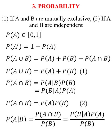 Probability Formulas, Probability Math, Statistics Math, Teaching Math Strategies, Data Science Learning, Math Quotes, Learning Mathematics, Math Tutorials, Study Flashcards