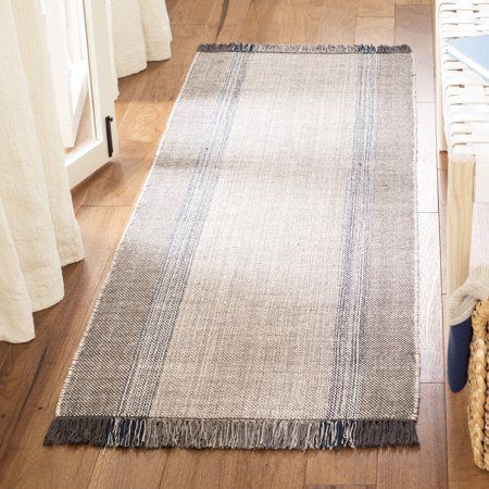 Blue Gray Area Rug, City Loft, Complimentary Color Scheme, Cotton Area Rug, Striped Rug, Flat Weave Rug, Cotton Rug, Cool Rugs, Gracie Oaks