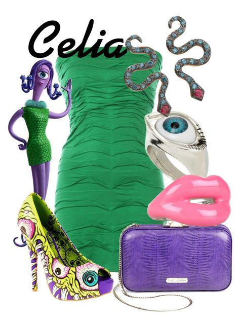 "Celia Mae from Monsters, Inc." by likeghostsinthesnow ❤ liked on Polyvore featuring INC International Concepts, Ileana Makri, Rebecca Minkoff, Iron Fist, Solange Azagury-Partridge, women's clothing, women, female, woman and misses Sully Monsters Inc, Monsters Inc University, Happy Halloweenie, Character Inspired Outfits, Creative Costumes, Girl Trends, Spirit Week, Family Costumes, Iron Fist