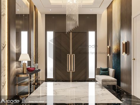 Foyer Design Modern Entrance, House Hall Design, Villa Entrance, Luxury Houses Entrance, Entrance Foyer Design, Entrance Hall Decor, Lobby Interior Design, Modern Entrance, Entrance Door Design