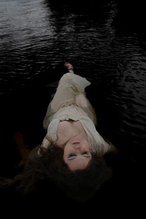 Southern Gothic Aesthetic, Countdown To Halloween, Horror Photography, Gothic Photography, Lake Photoshoot, Lady Of The Lake, Water Shoot, 21st Birthday Photoshoot, Halloween Photography