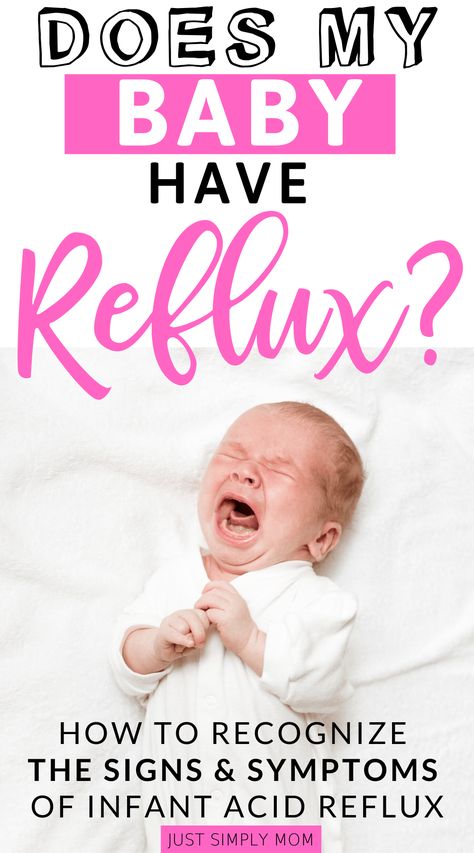 Does your baby have reflux? Recognize the signs and symptoms of infant acid reflux including pain, irritability, arching, and discomfort in your baby and learn what strategies work best to alleviate the symptoms. Acid Reflux In Babies, Reflux Baby, Newborn Sleep Schedule, Reflux Symptoms, Newborn Hacks, Newborn Care, Acid Reflux, Signs And Symptoms, Baby Health