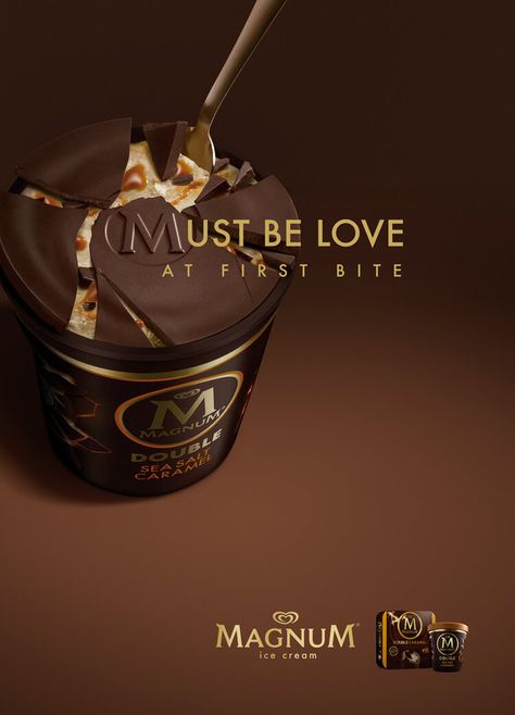 Magnum Ice Cream - Food & Drink Product Photography by Lux Popsicles Packaging, Drink Product Photography, Diet Jokes, Magnum Ice Cream, Premium Ice Cream, Drinks Brands, Creative Advertising Campaign, Frozen Yoghurt, Sea Salt Caramel