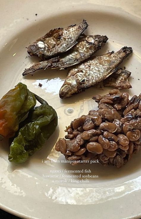 1. King chilli(umorok) 2. Fermented fish(ngaari) 3. Fermented soyabean(hawaijar also nato in japanese) #kingchilli#ngaari#hawaijar#nato Manipuri Food, Homemade Cookbook, Side Dish, Side Dishes, Foundation, Fish, Quick Saves