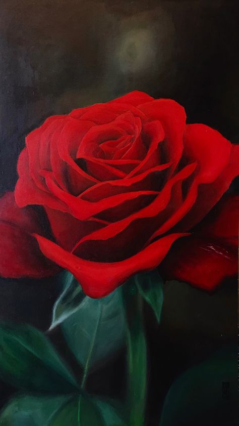 Red Rose Acrylic Painting, Abstract Rose Painting Acrylics, Roses Painting Acrylic, Acrylic Rose Painting, Rose Canvas Painting, Rose Art Painting, Rose On Canvas, Roses Acrylic Painting, Red Roses Painting