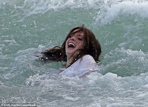 Lana Del Rey gets wet as she films music video for new single West Coast Lana Del Rey, West Coast, The Beach, On Twitter, Twitter, Water