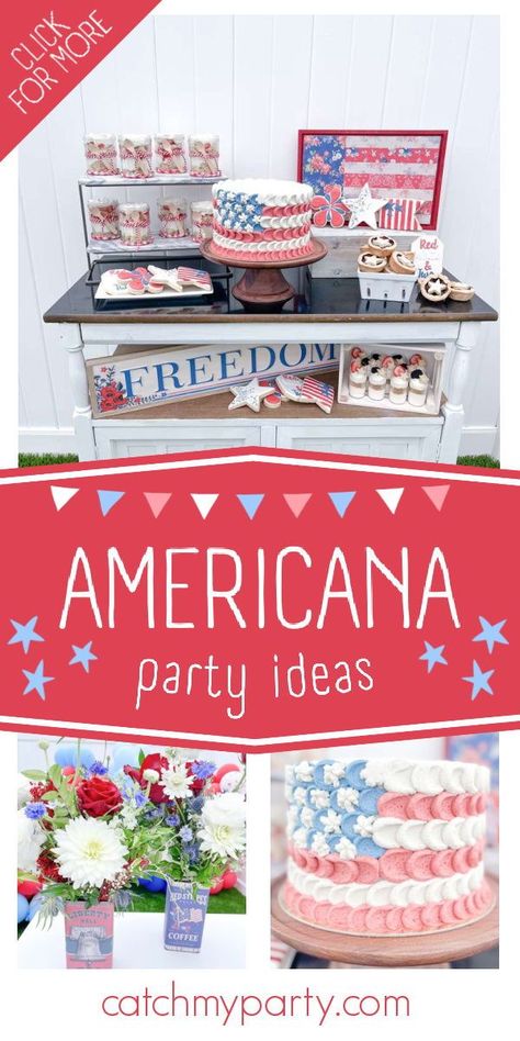 Check out this fab American-themed birthday party! The cake is gorgeous! See more party ideas and share yours at CatchMyParty.com Miss America Birthday Party, One American Dude Birthday, American Birthday Party, American Themed Party, American Party, Cookie Party Favors, America Birthday, Summer Birthday Party, Birthday Party Activities