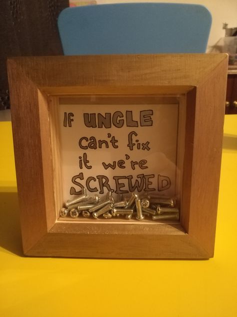 Diy Gifts For Uncle, Homemade Gifts For Uncle, Gift Ideas For Uncles Birthday, Diy Easy Birthday Gifts, Diy Uncle Gifts, Diy Gifts For Uncle From Niece, Gift Ideas For Aunts And Uncles, Handmade Gifts For Aunts And Uncles, Birthday Gifts For Uncle