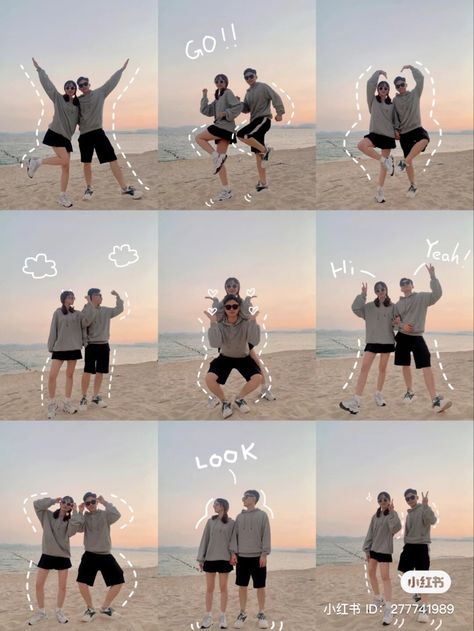 Picture Pose For Couples, Aesthetic Pose For Couple, Pose For Couple Aesthetic, Photo Posing Ideas Friends, Two Friends Pose Reference Photography, Aesthetic Photo Couple, Couple Post Ideas Aesthetic, Photo Ideas For Couples Aesthetic, Couple Same Clothes Outfits