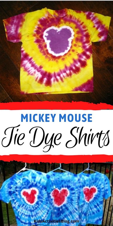 Disney Incredibles Shirts, Tie Dye Disney Shirts, Mickey Mouse Tie Dye, Family Olympics, Disney Camp, Tie Dye Supplies, Shibori Clothing, Tie Dye Disney, Tye Dye Patterns